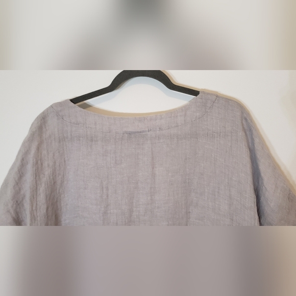 J. Jill Linen Pure Jill Shirt Dress Tunic Gray Lagenloook 100% Linen Sz … - Picture 10 of 12